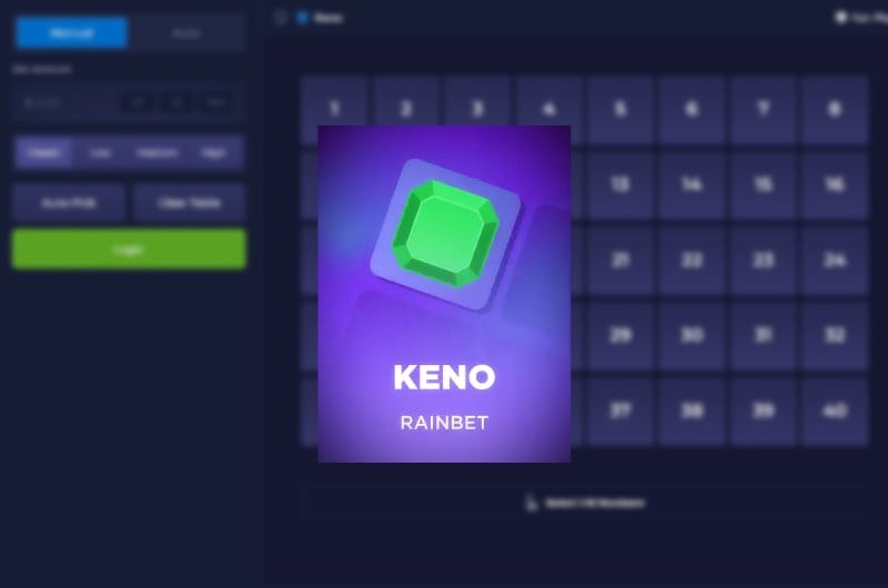 Rainbet Originals Keno